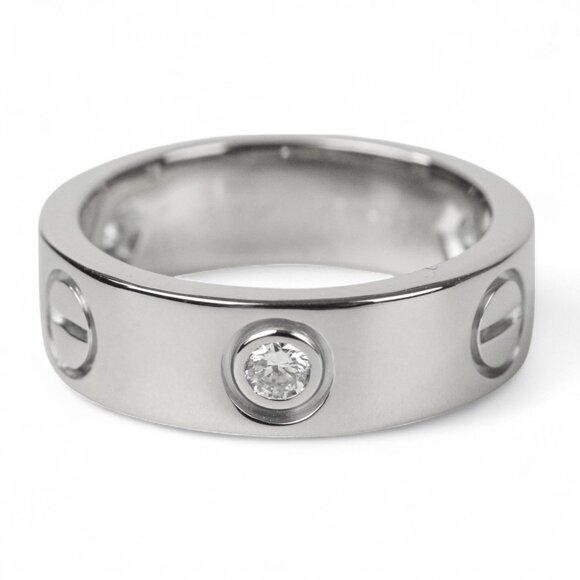 CARTIER White Gold Diamond Love Ring - Picture 1 of 9